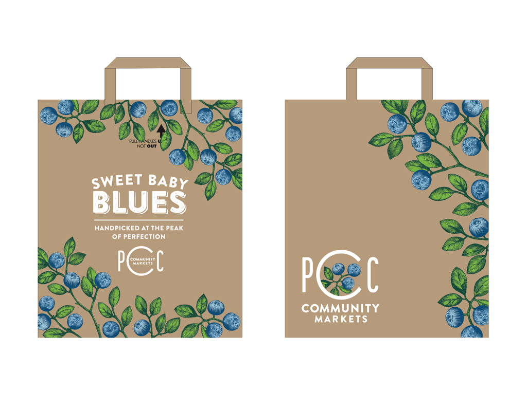 PCC Blueberry Promo bag design